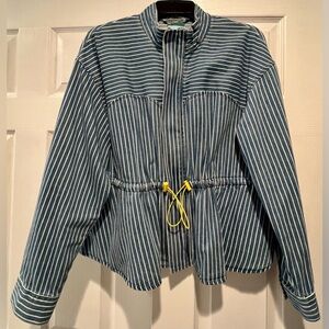 Future Collective for Target Spring Denim Peplum Jacket. Large. NWOT.